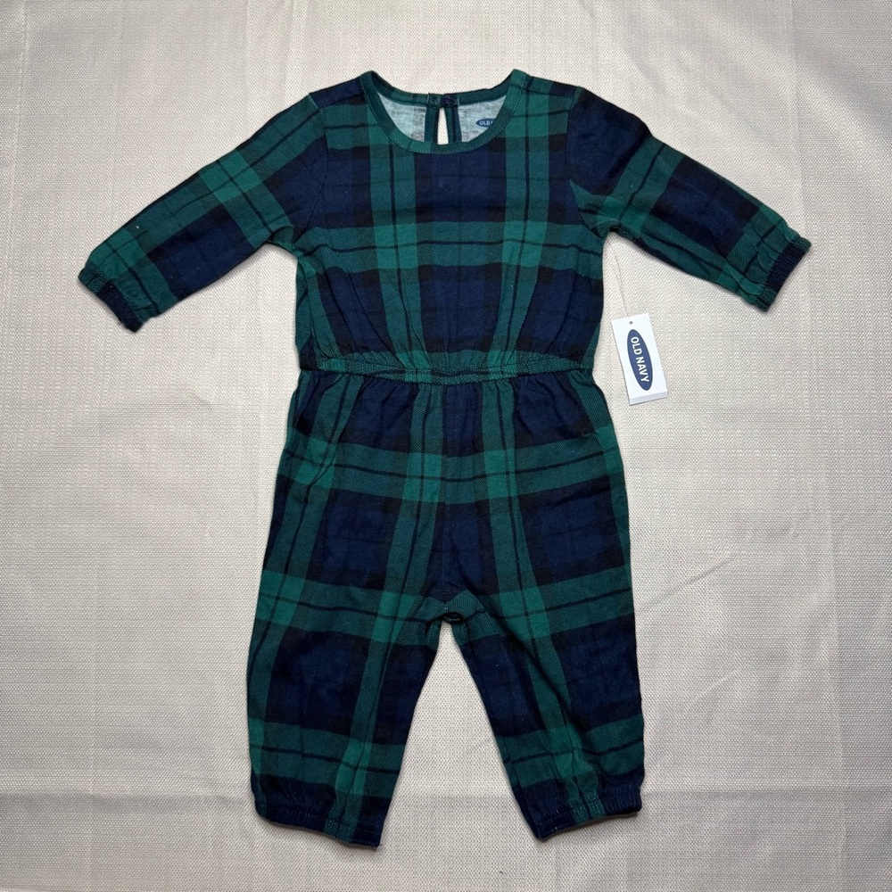 Old navy plaid jumpsuit